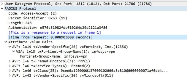 Radius-wireshark