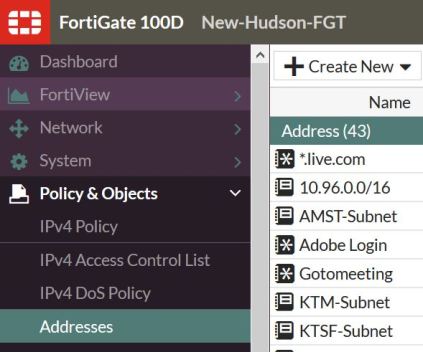 create address